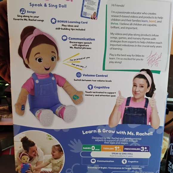 BNIB Official Ms Rachel Speak And Sing Doll - Picture 6 of 7